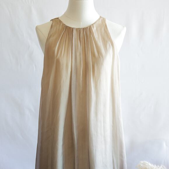 Zara Silk tan Mini dress size S - Picture 5 of 6